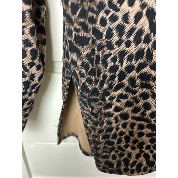 Vtg. Joanna Stretch Button Up Leopard Print Stretch Tunic Blouse-Small - Picture 6 of 6